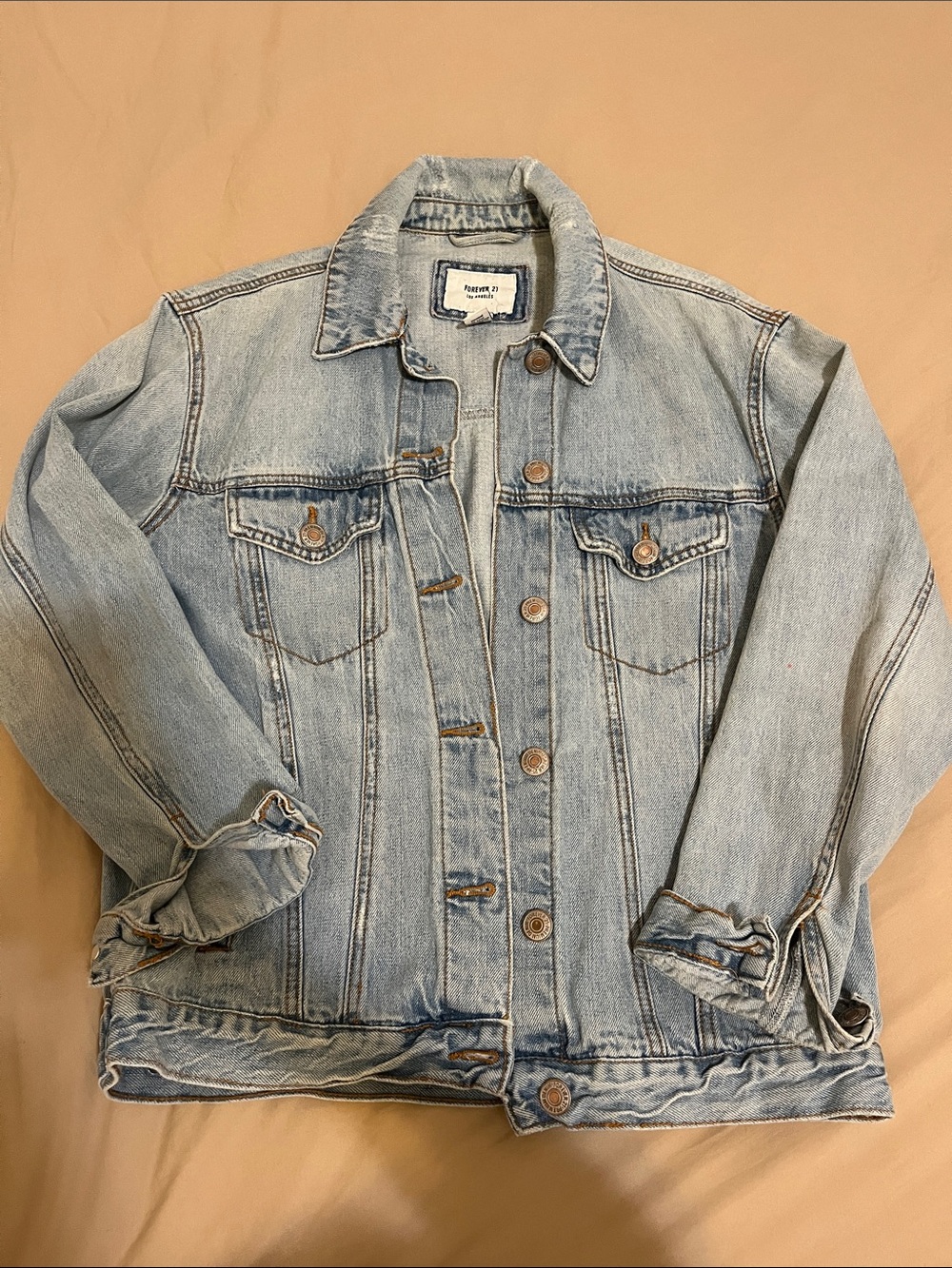 Forever 21 Faded Light Blue Denim Jacket